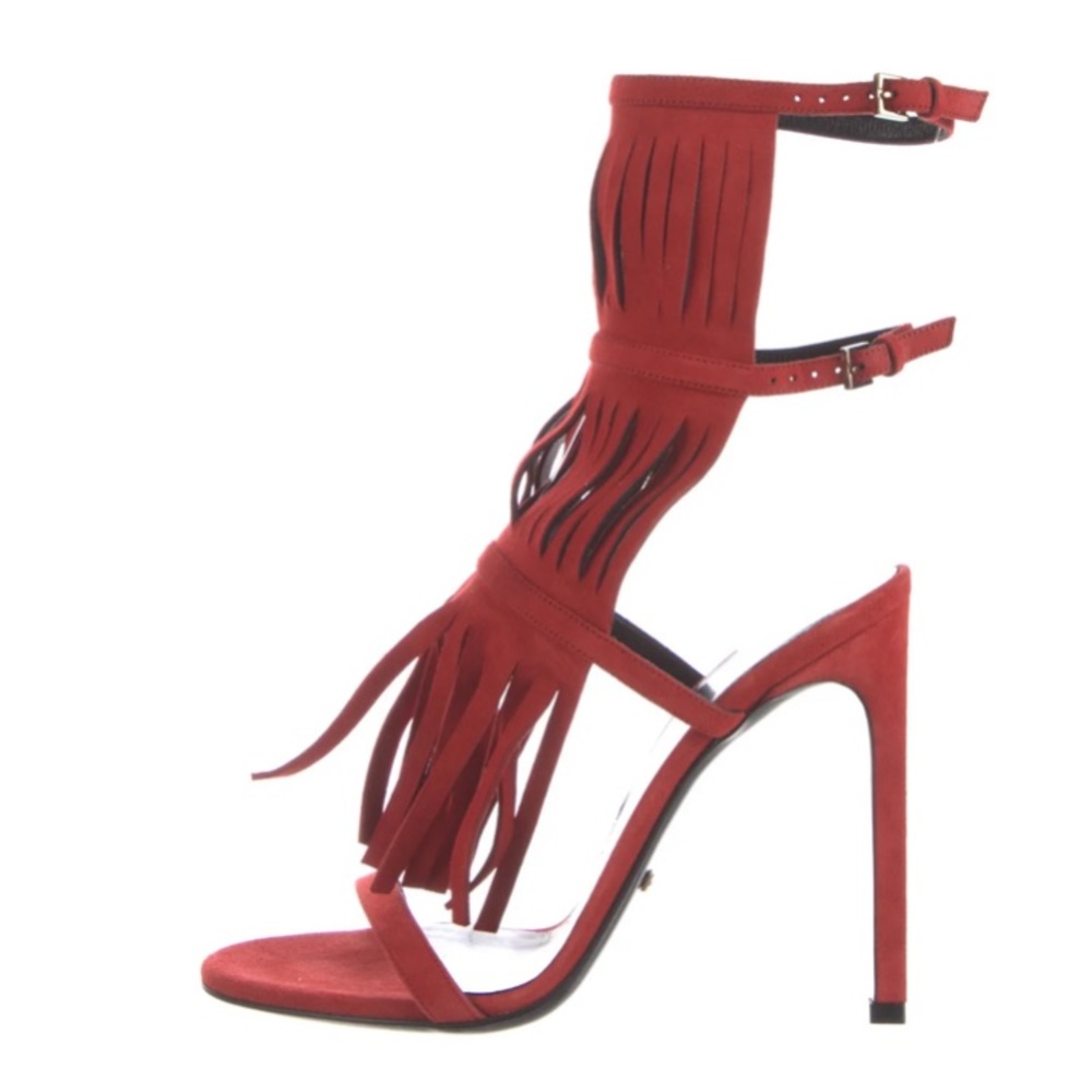 GUCCI FRINGE GLADIATOR SANDALS